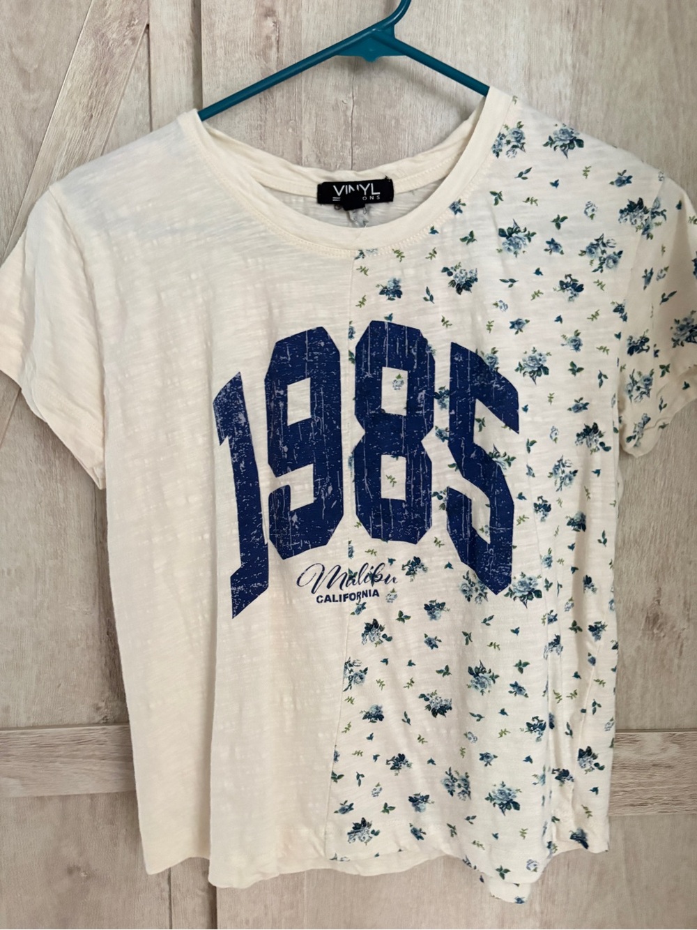 Vinyl Icons Y2K 1985 Malibu California Floral Graphic Tee | Kids L